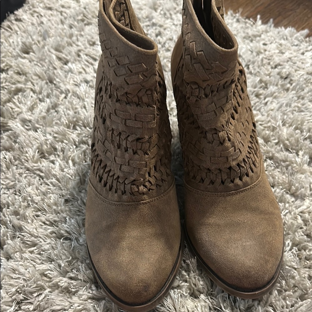 Fergie Brown Ankle Booties
